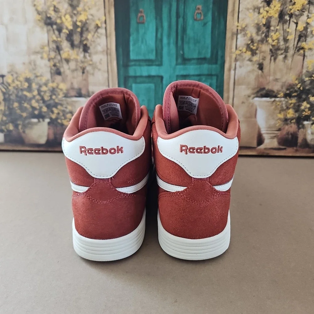 Reebok Rust Brown Orange Suede Leather Club High-top Lace Up Sneaker Size 11